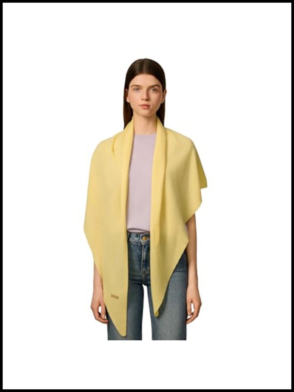 Cashmere Wool Blend Shawl Wrap for Women Triangle Scarf Luxury